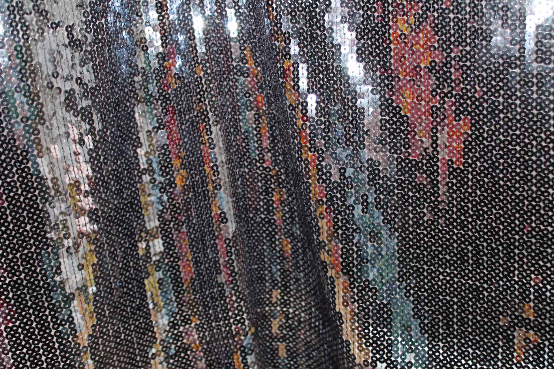 Sequin On Chiffon - Grey Silver fabric, image 7 of 7