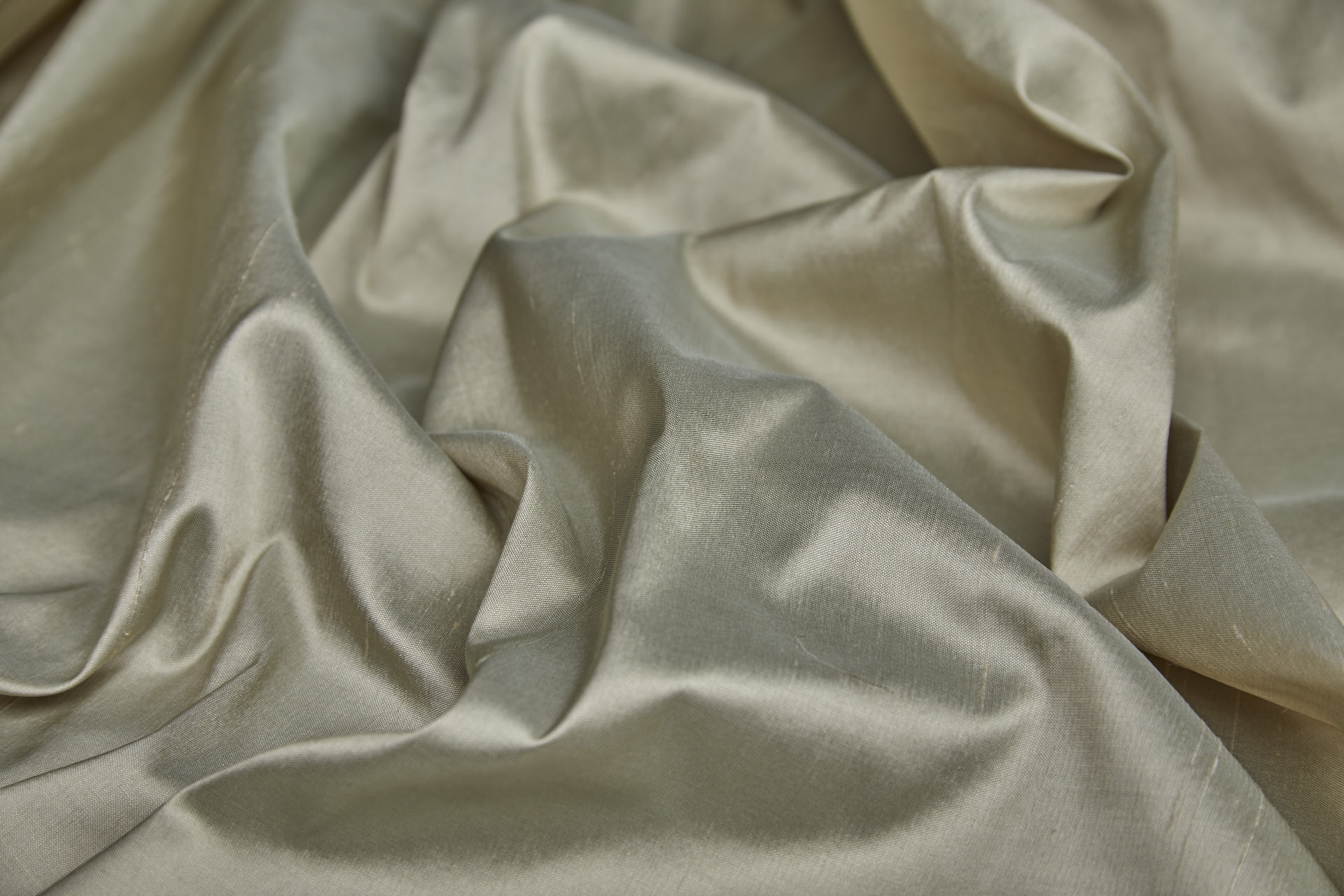 Silk Dupion - Straw shot Mint Green fabric, image 7 of 8