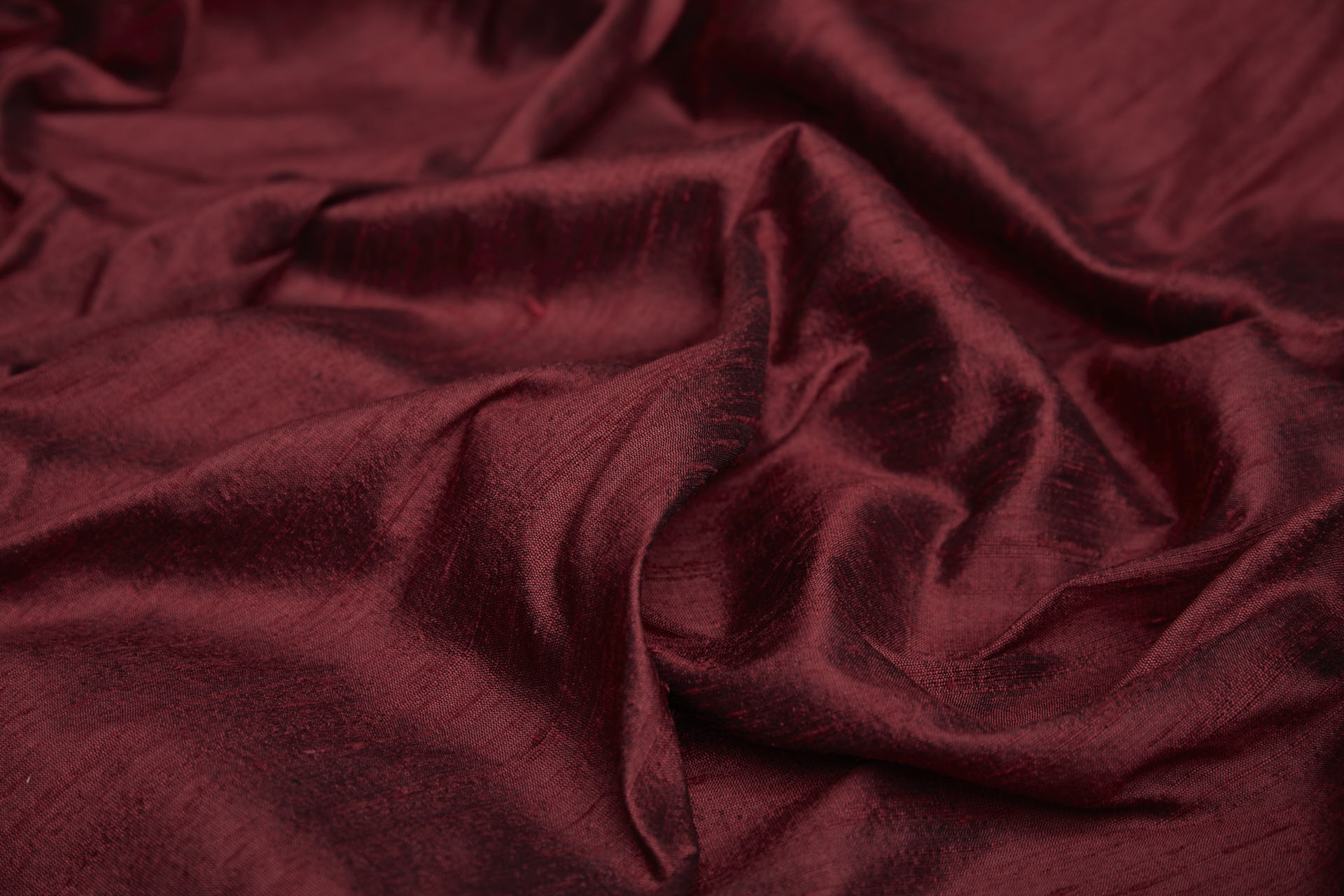 Textured Silk Dupion - Dark Red shot Black fabric, image 6 of 9