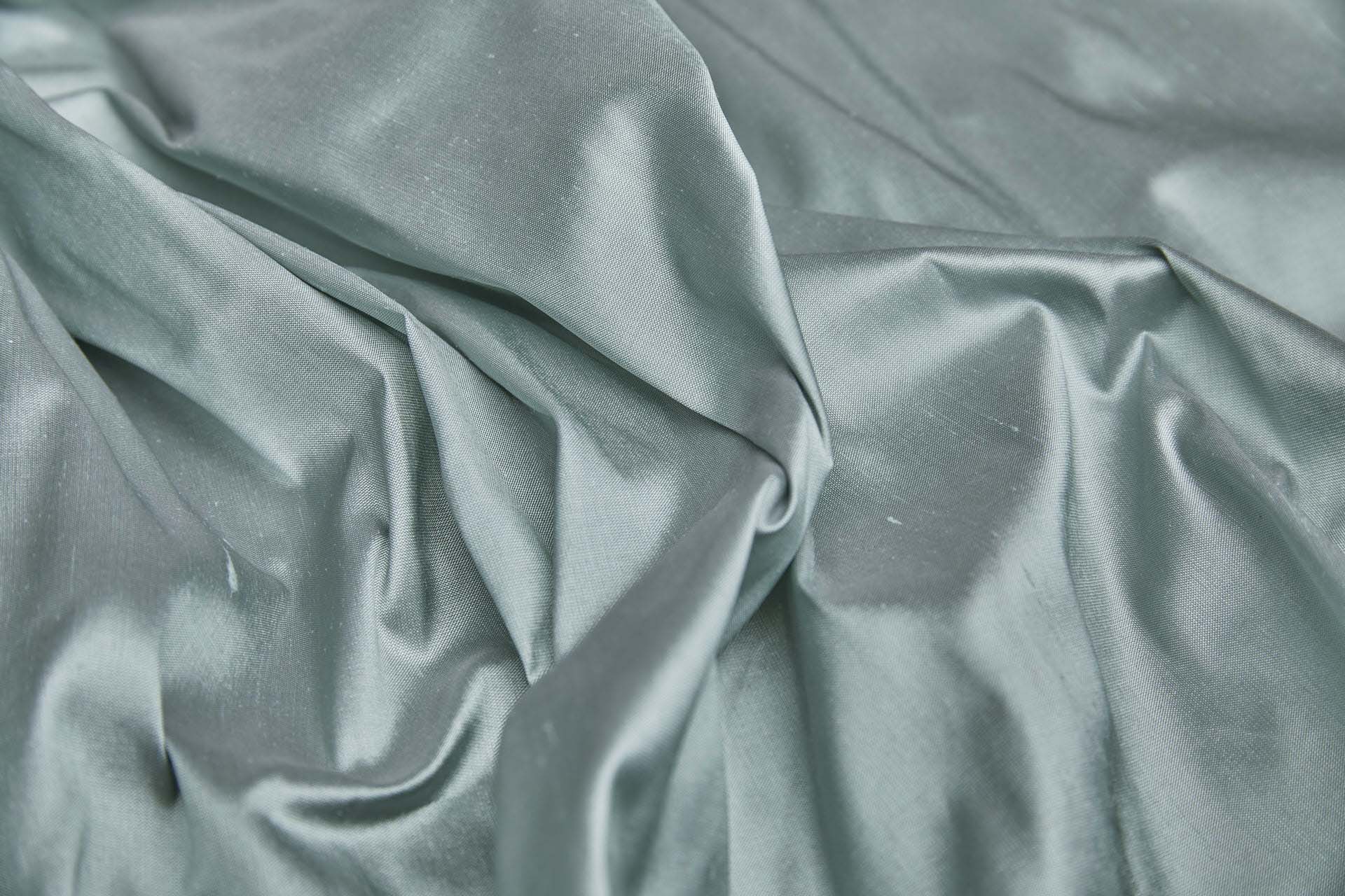 Silk Dupion - Sage Green shot Lilac fabric, image 4 of 8