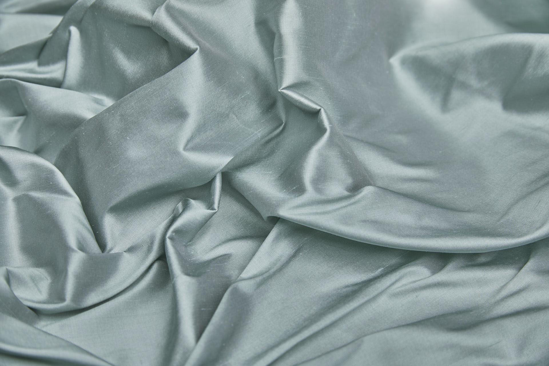 Silk Dupion - Sage Green shot Lilac fabric, image 5 of 8