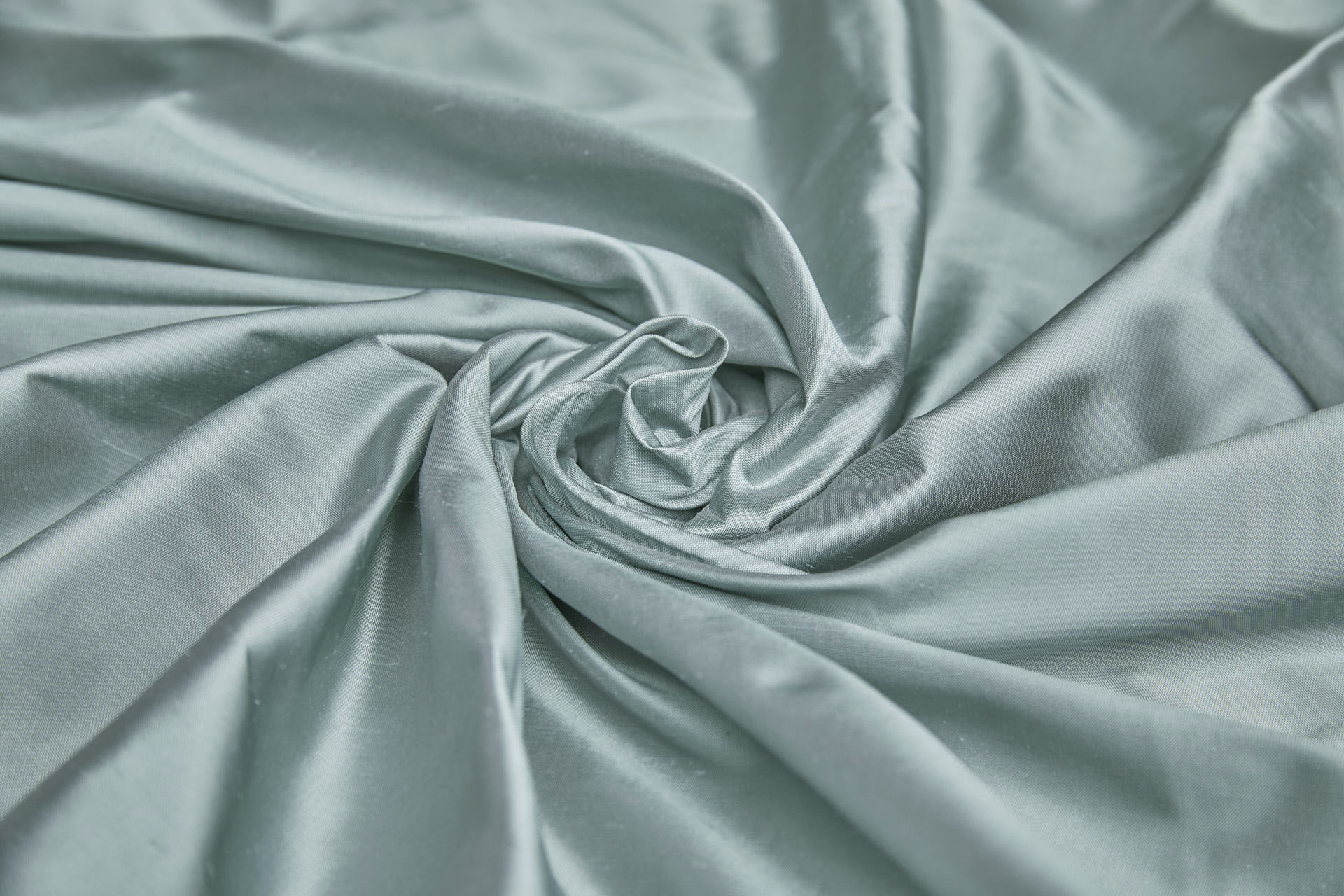 Silk Dupion - Sage Green shot Lilac fabric