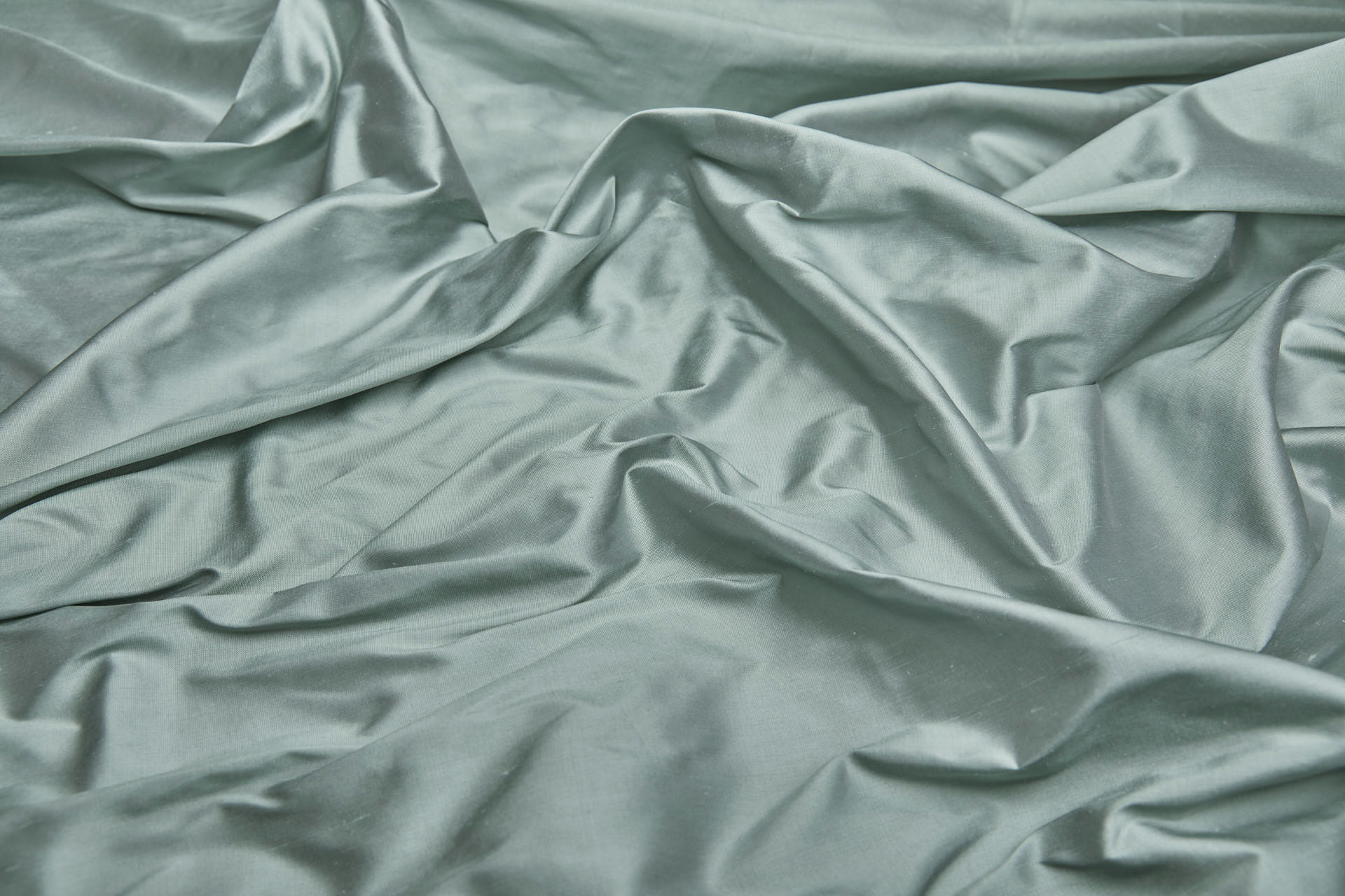 Silk Dupion - Sage Green shot Lilac fabric, image 7 of 8