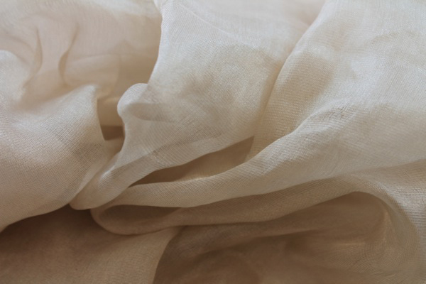 Silk Metallic Chiffon - Blush/Gold fabric, image 4 of 5