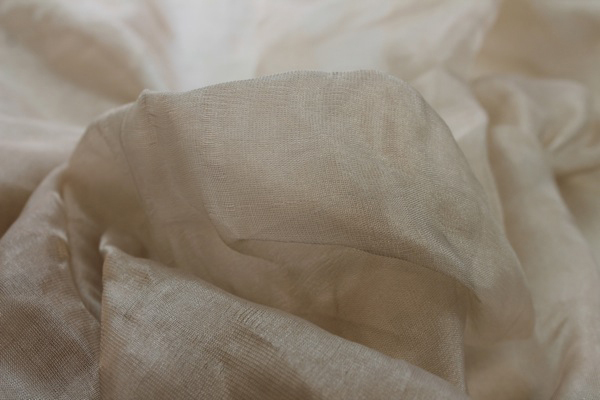 Silk Metallic Chiffon - Blush/Gold fabric, image 2 of 5