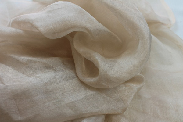 Silk Metallic Chiffon - Blush/Gold fabric, image 5 of 5