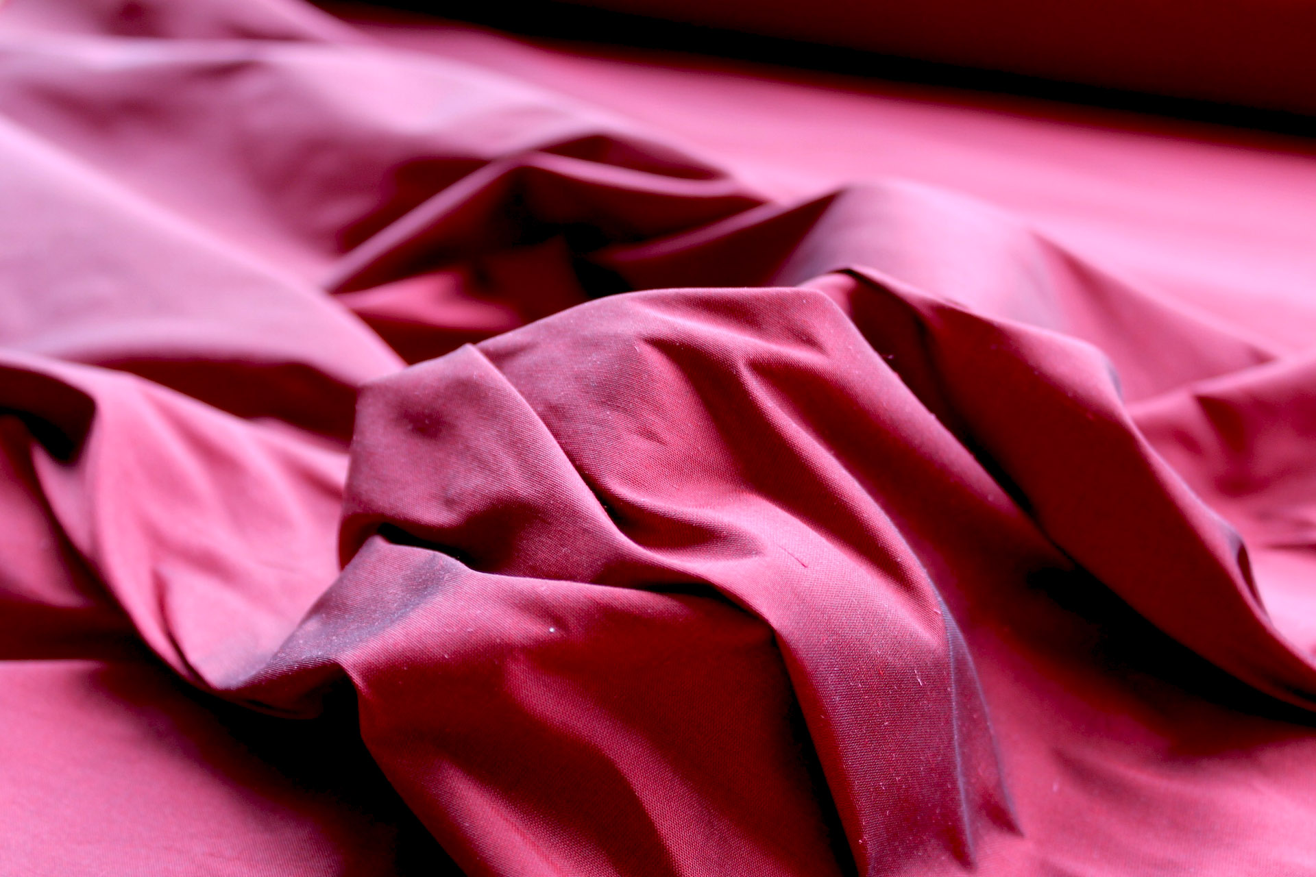 Silk Dupion - Deep Red - B23 fabric, image 2 of 6
