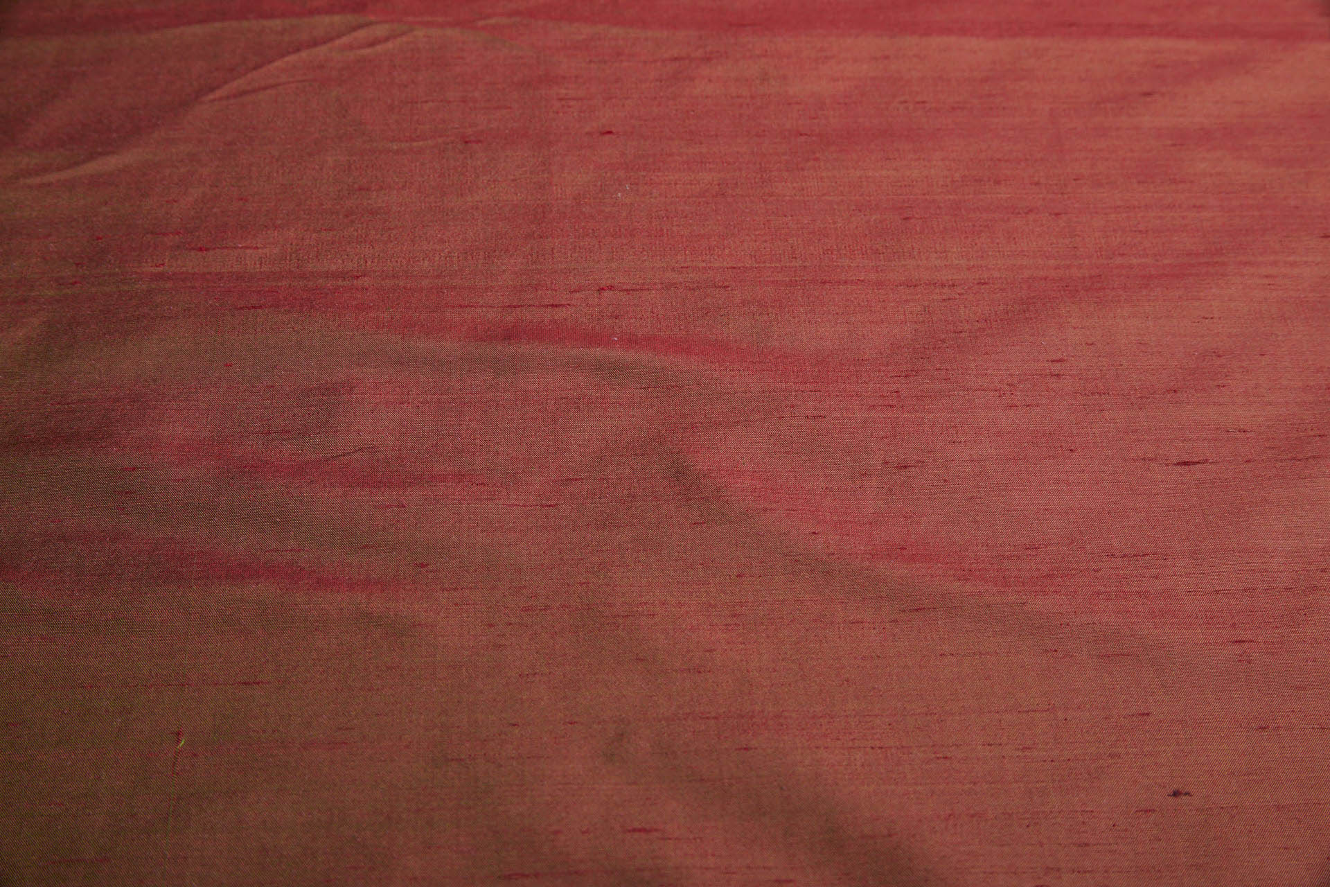 Silk Dupion - Red shot Olive fabric, image 2 of 7