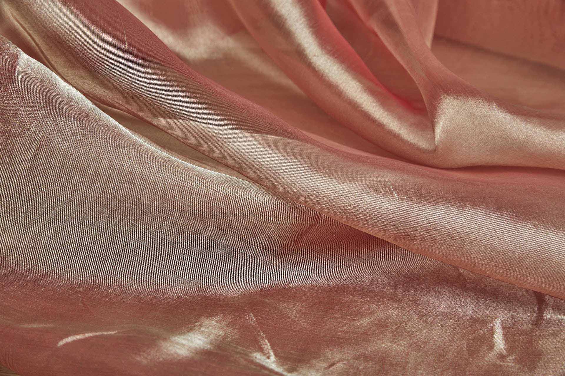 Silk Organza - Metallic Bright Red shot Gold fabric, image 3 of 7