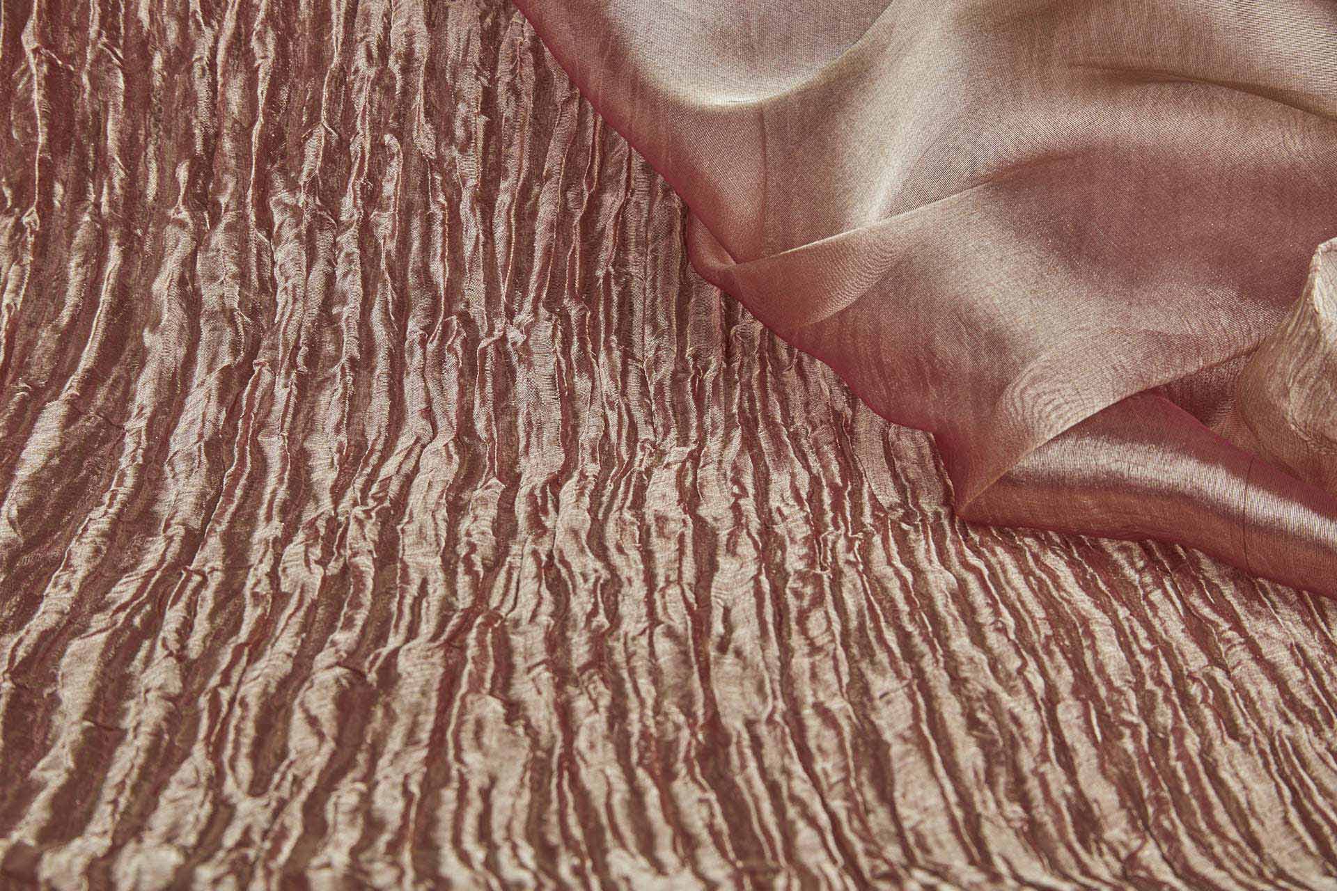 Silk Organza - Metallic Red shot Gold fabric, image 5 of 5