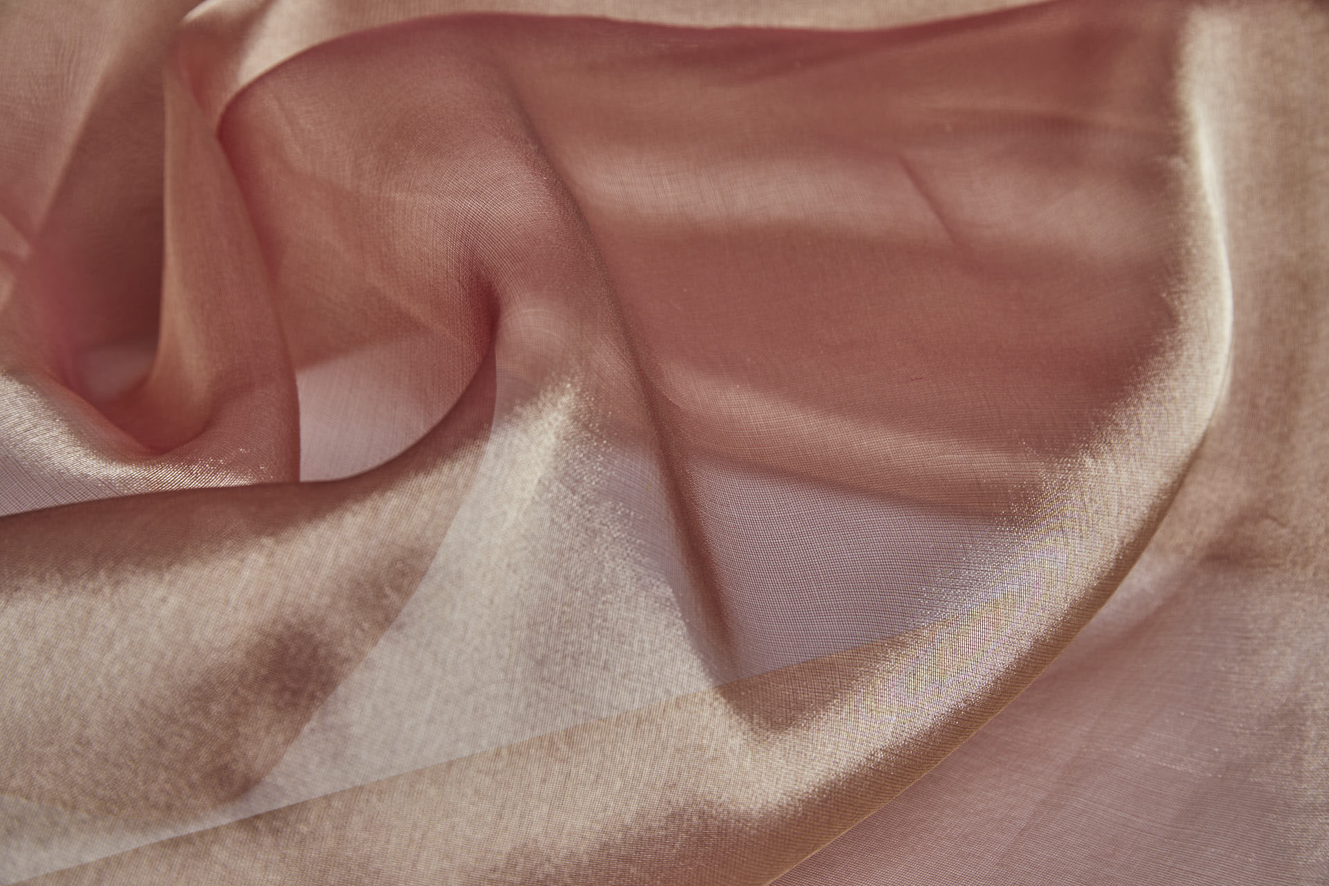 Silk Organza - Metallic Red shot Gold fabric, image 3 of 5