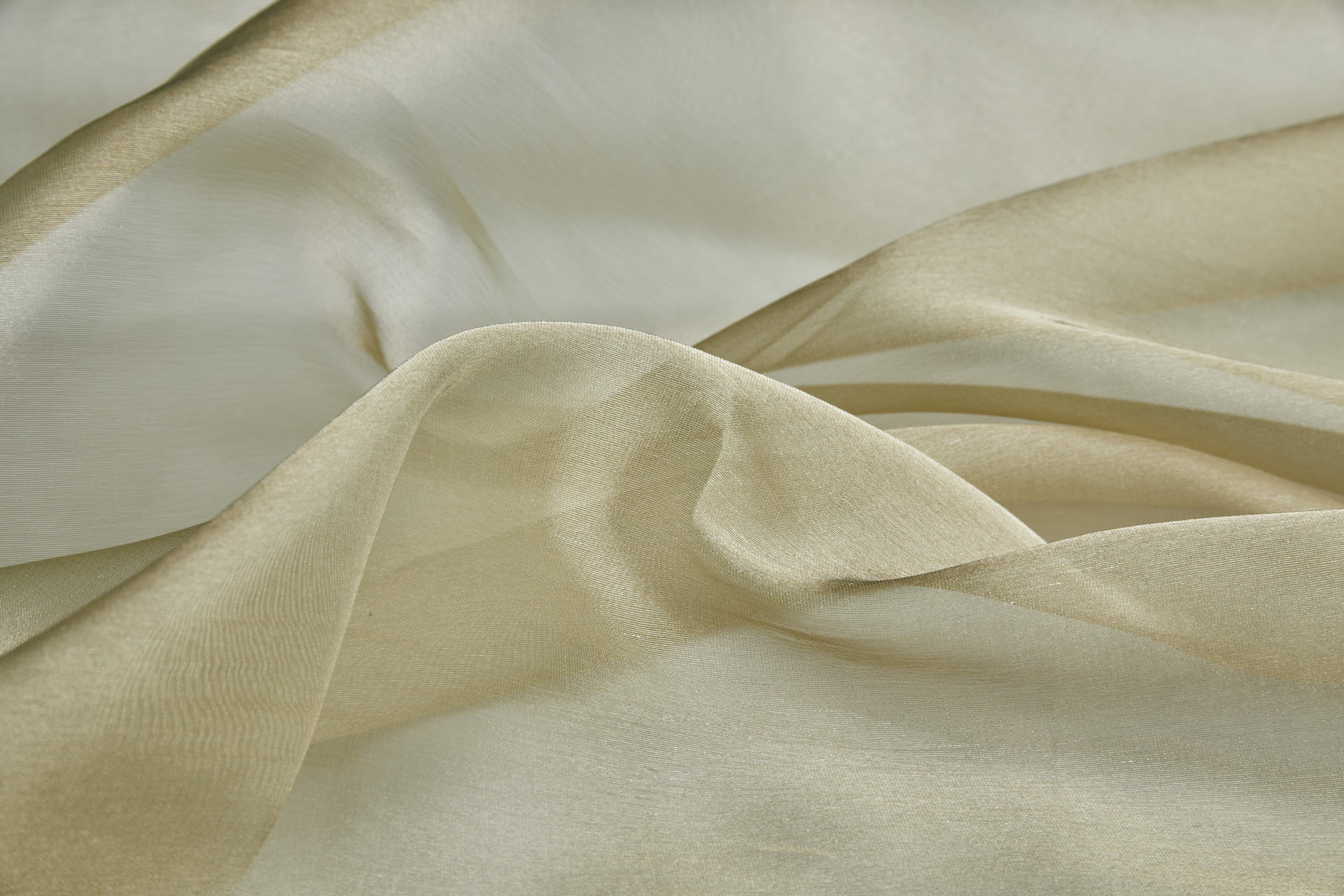 Silk Organza - Metallic Sea Spray shot Gold fabric, image 6 of 10