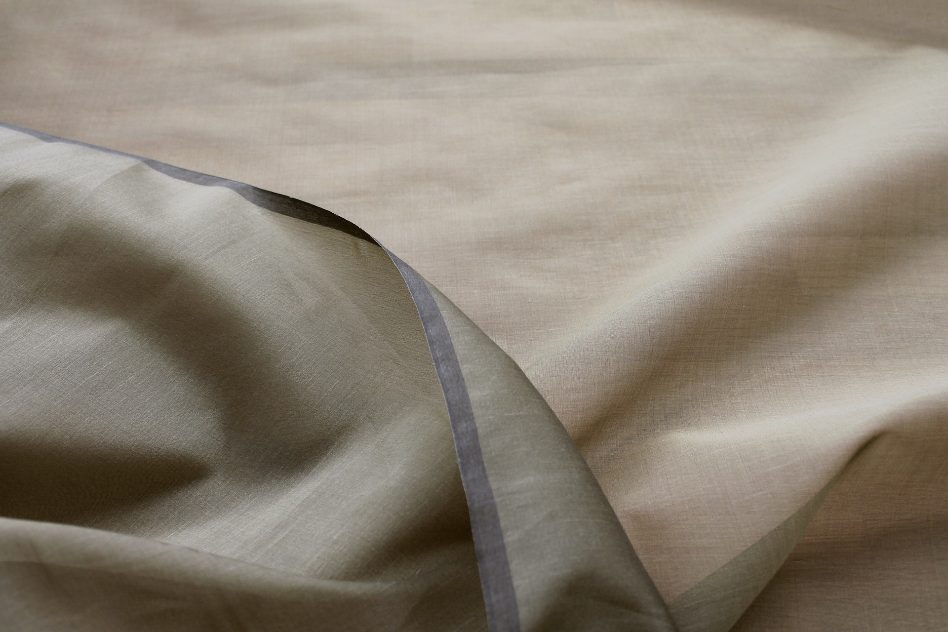 Silk Organza - Olive Shot Black fabric, image 3 of 6