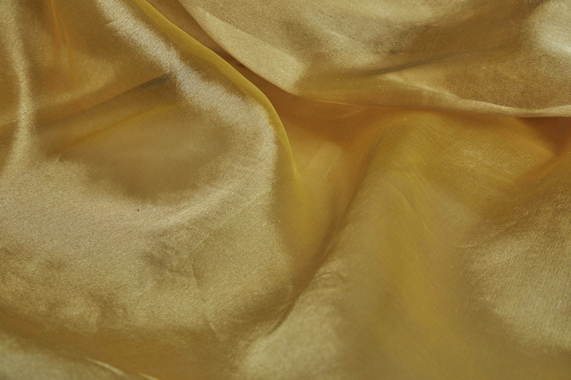 Silk Organza - Metallic Yellow fabric, image 6 of 6