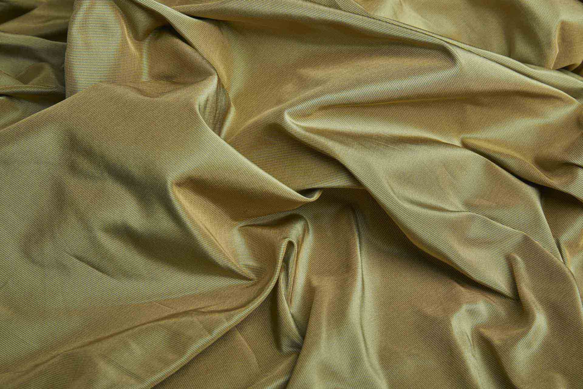 Heavy Weight Silk Taffeta - 3-Tone - Yellow, Turquoise and Gold fabric, image 4 of 6