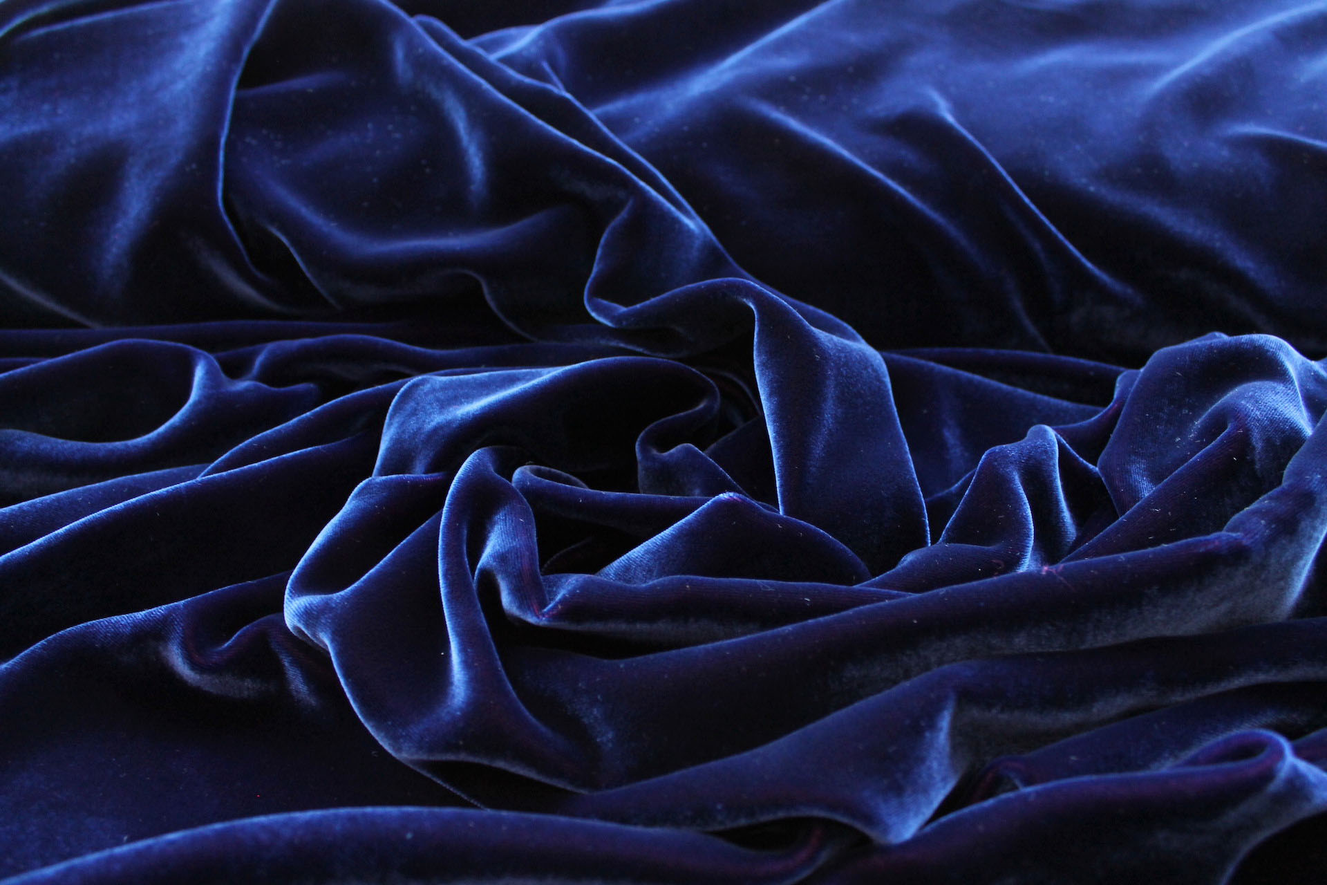 Silk Velvet - Royal Blue shot Magenta fabric
