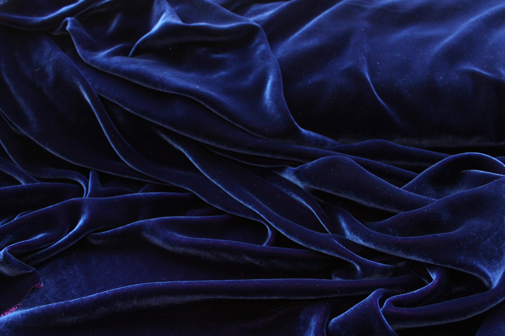 Silk Velvet - Royal Blue shot Magenta fabric, image 4 of 5