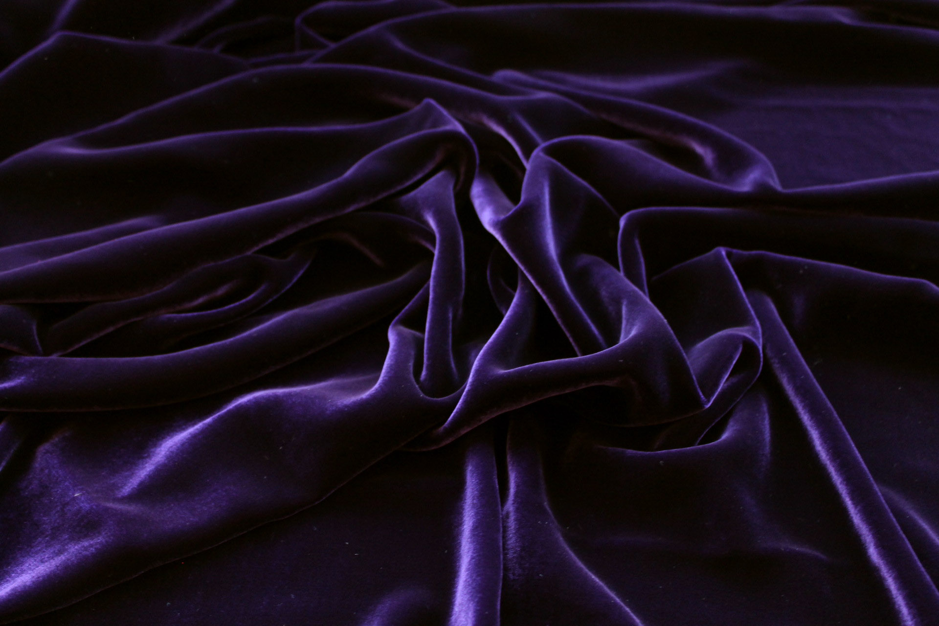 BACK IN STOCK - Silk Velvet - Royal Purple fabric, image 2 of 4