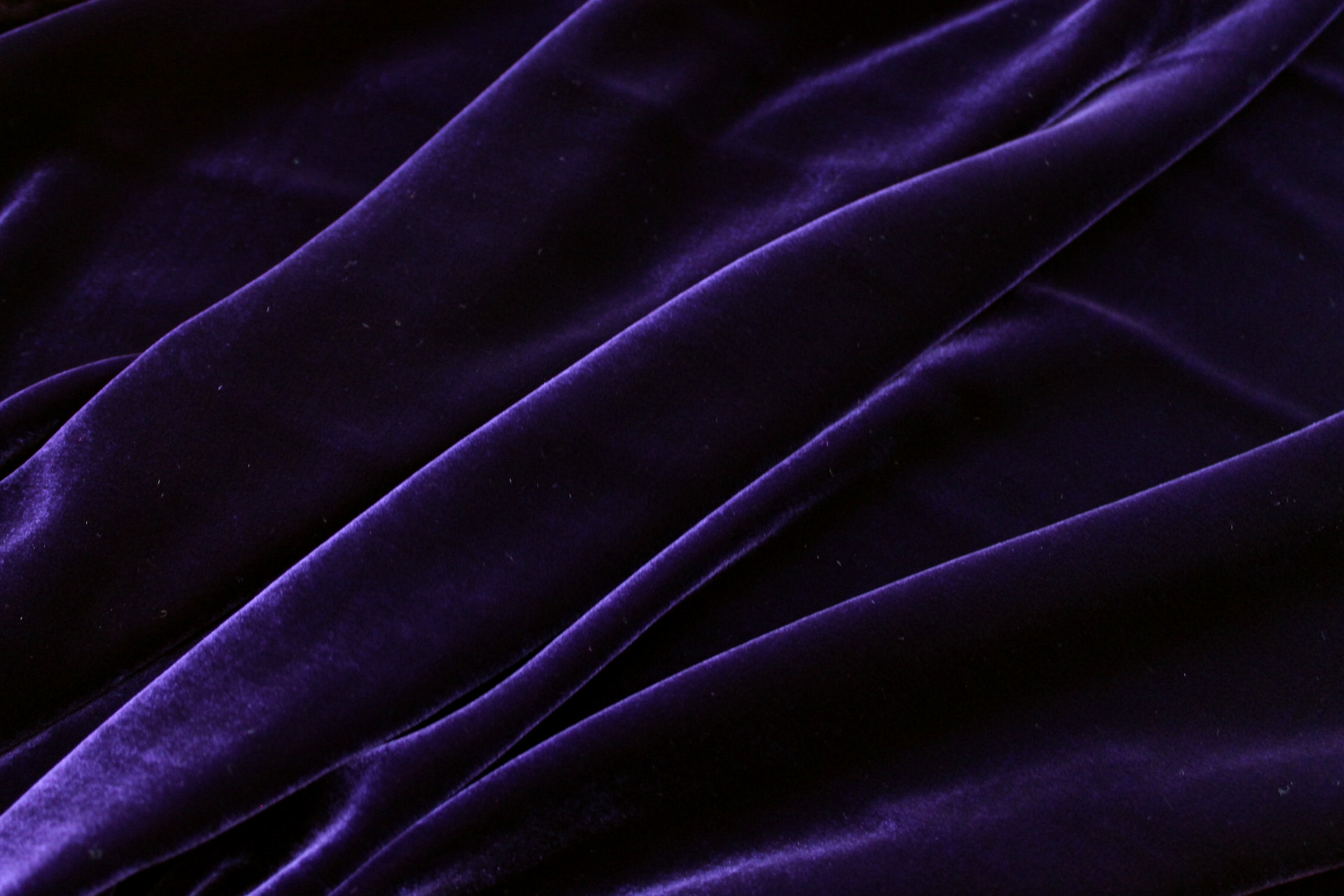 BACK IN STOCK - Silk Velvet - Royal Purple fabric, image 4 of 4