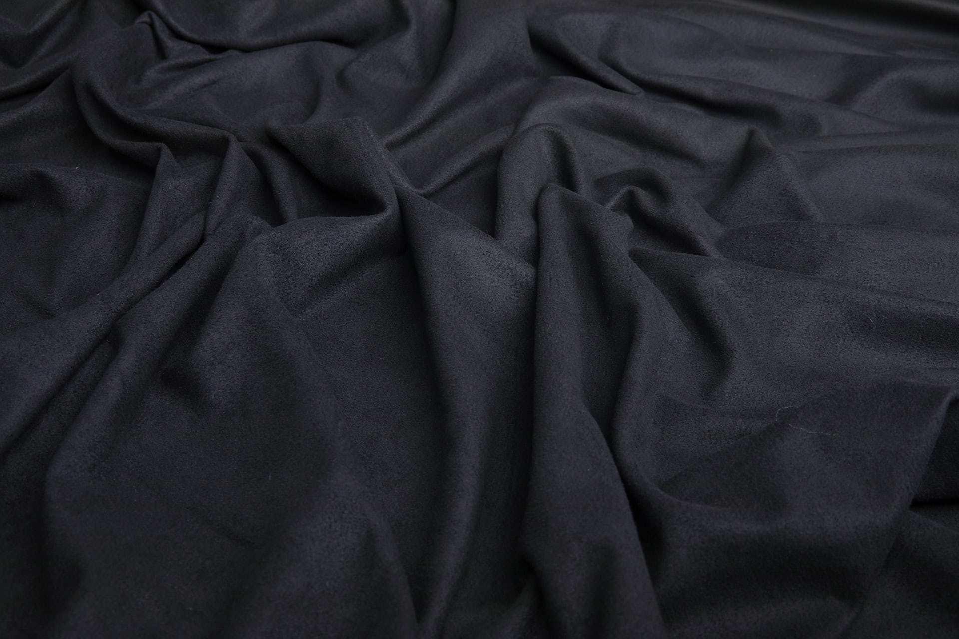 Soft Double Sided Stretch Suedette - Black fabric, image 2 of 5