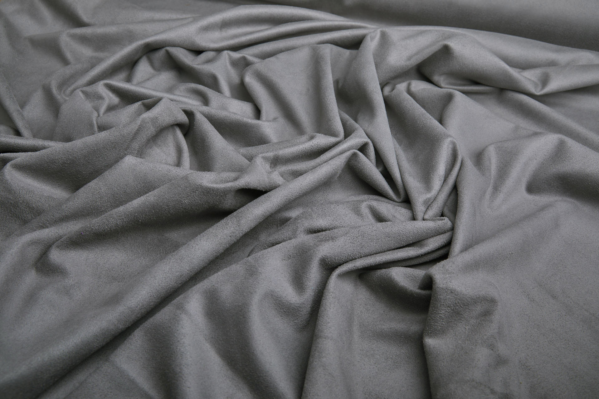 Soft Double Sided Stretch Suedette - Grey fabric, image 2 of 6