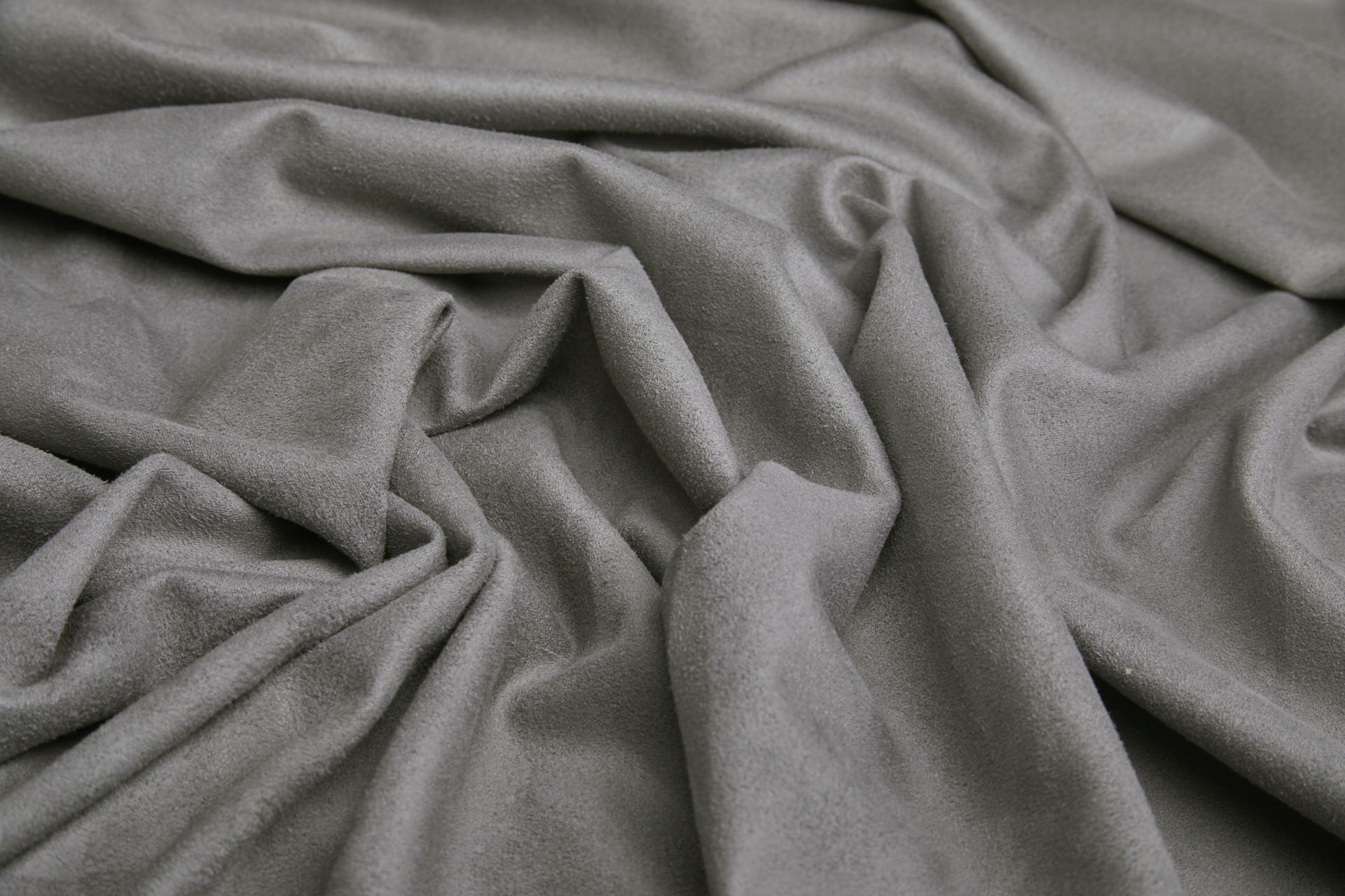 Soft Double Sided Stretch Suedette - Grey fabric, image 3 of 6