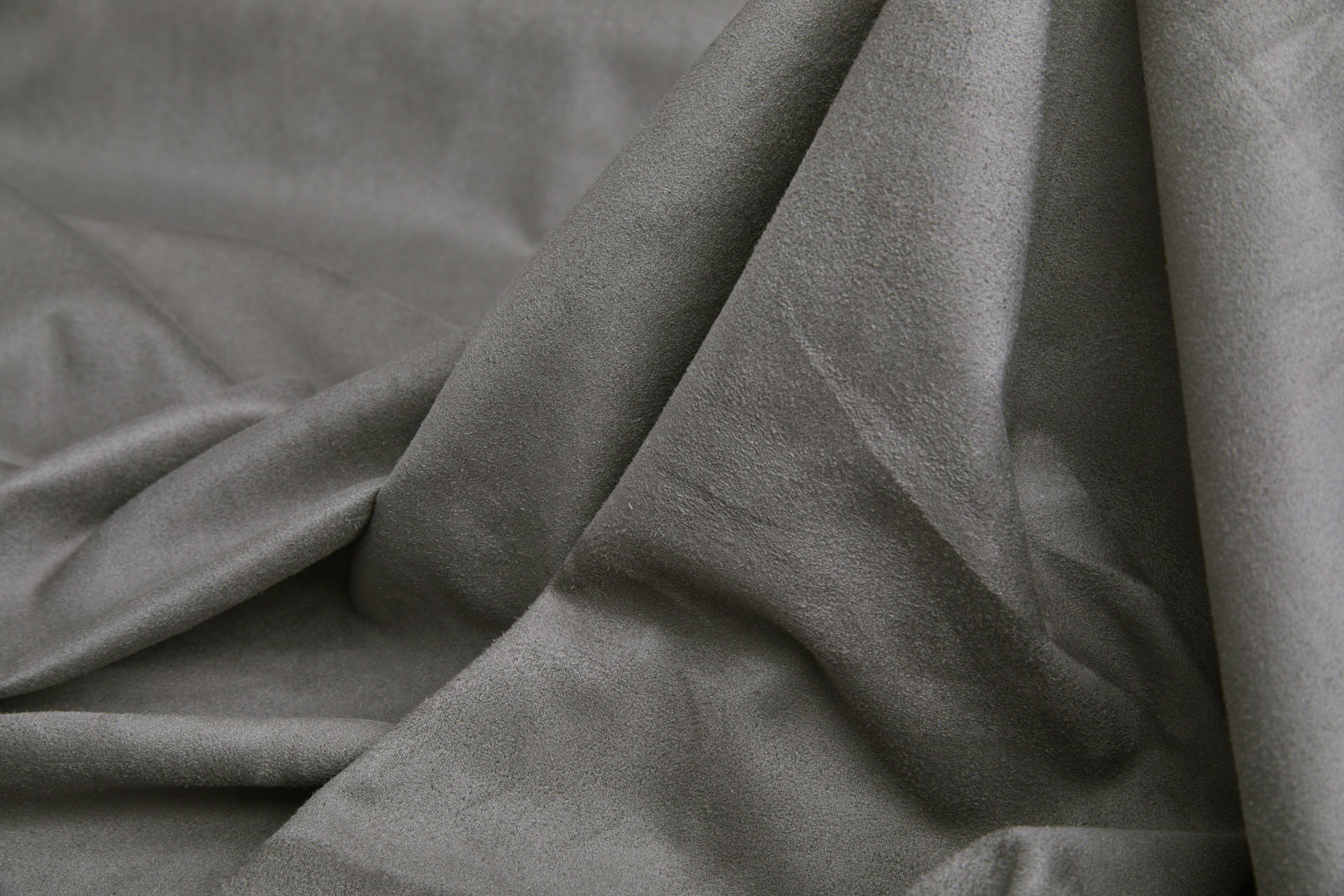 Soft Double Sided Stretch Suedette - Grey fabric, image 5 of 6