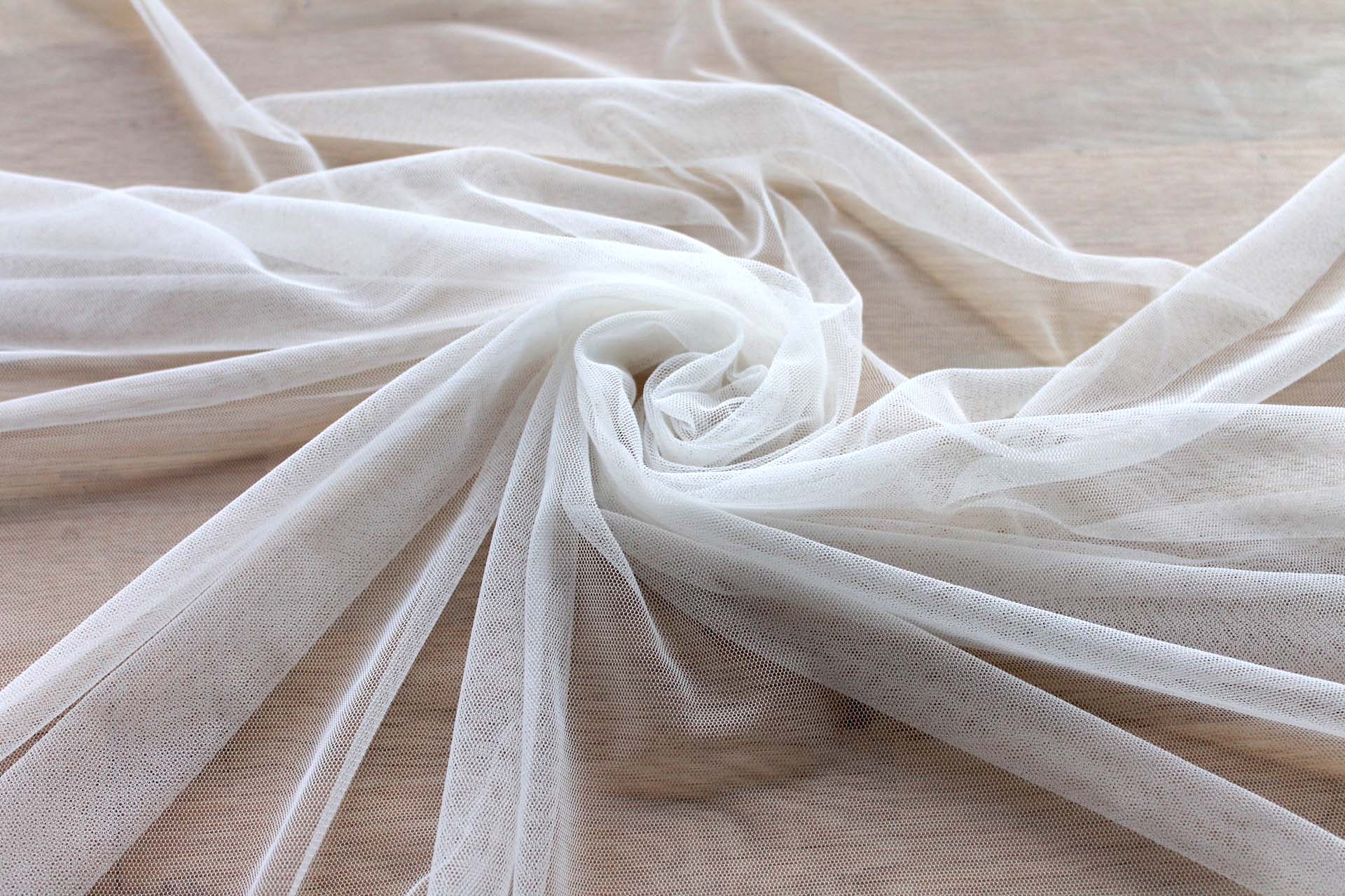 Soft Nylon Tulle - New Ivory - T50 fabric
