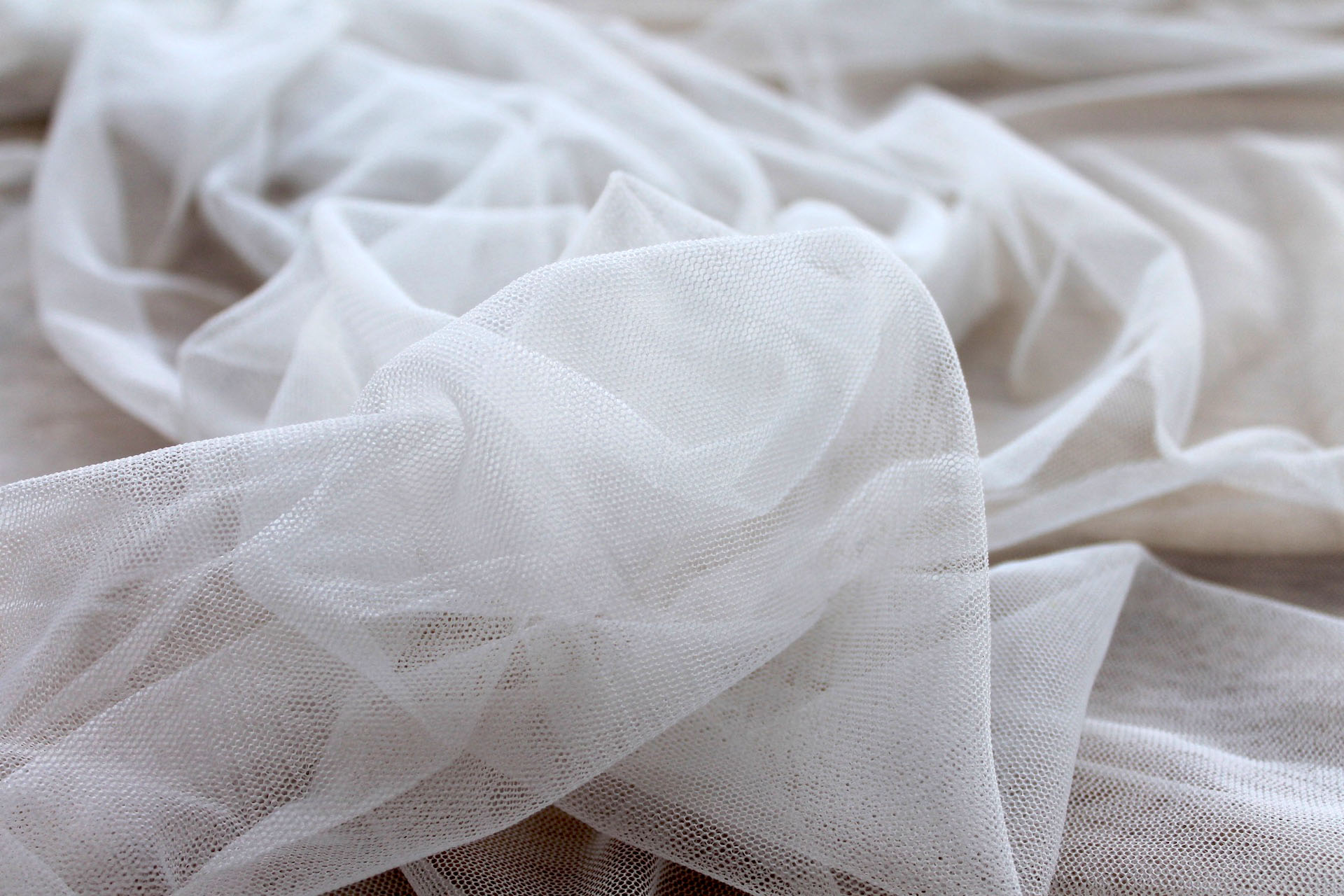 Soft Nylon Tulle - New Ivory - T50 fabric, image 5 of 6