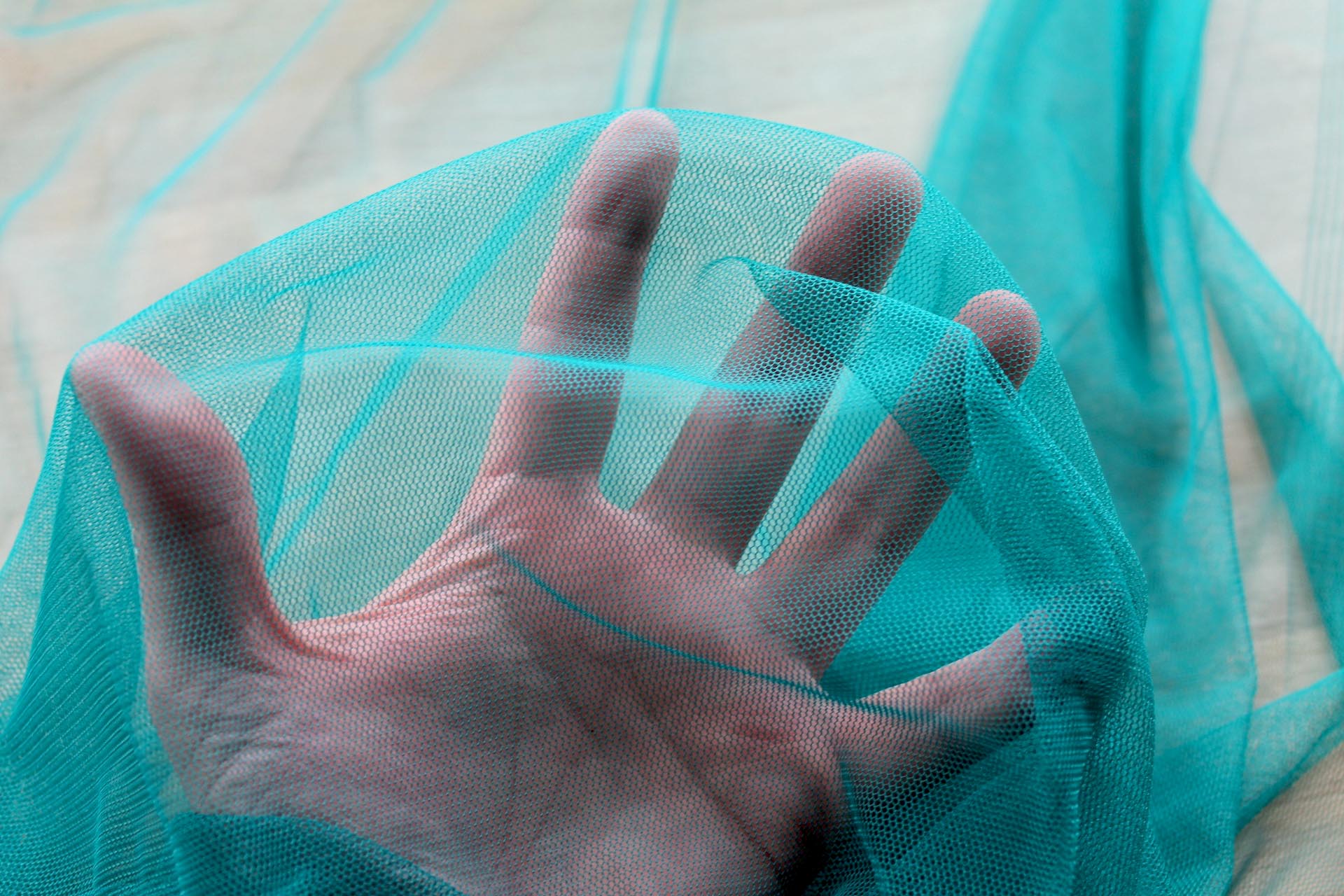 Soft Nylon Tulle - Peacock (was Jade) - T20 fabric, image 3 of 5