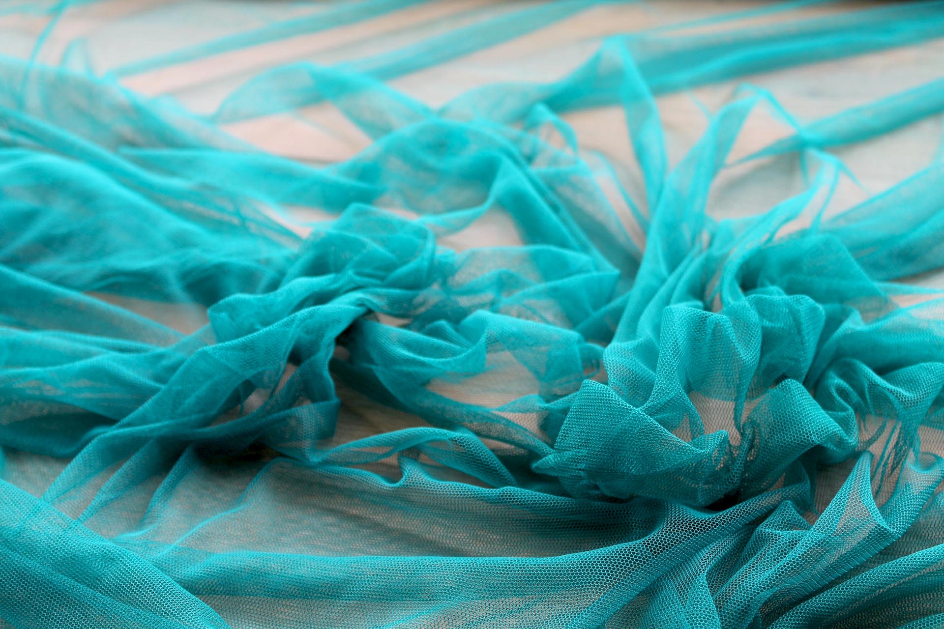 Soft Nylon Tulle - Peacock (was Jade) - T20 fabric, image 4 of 5