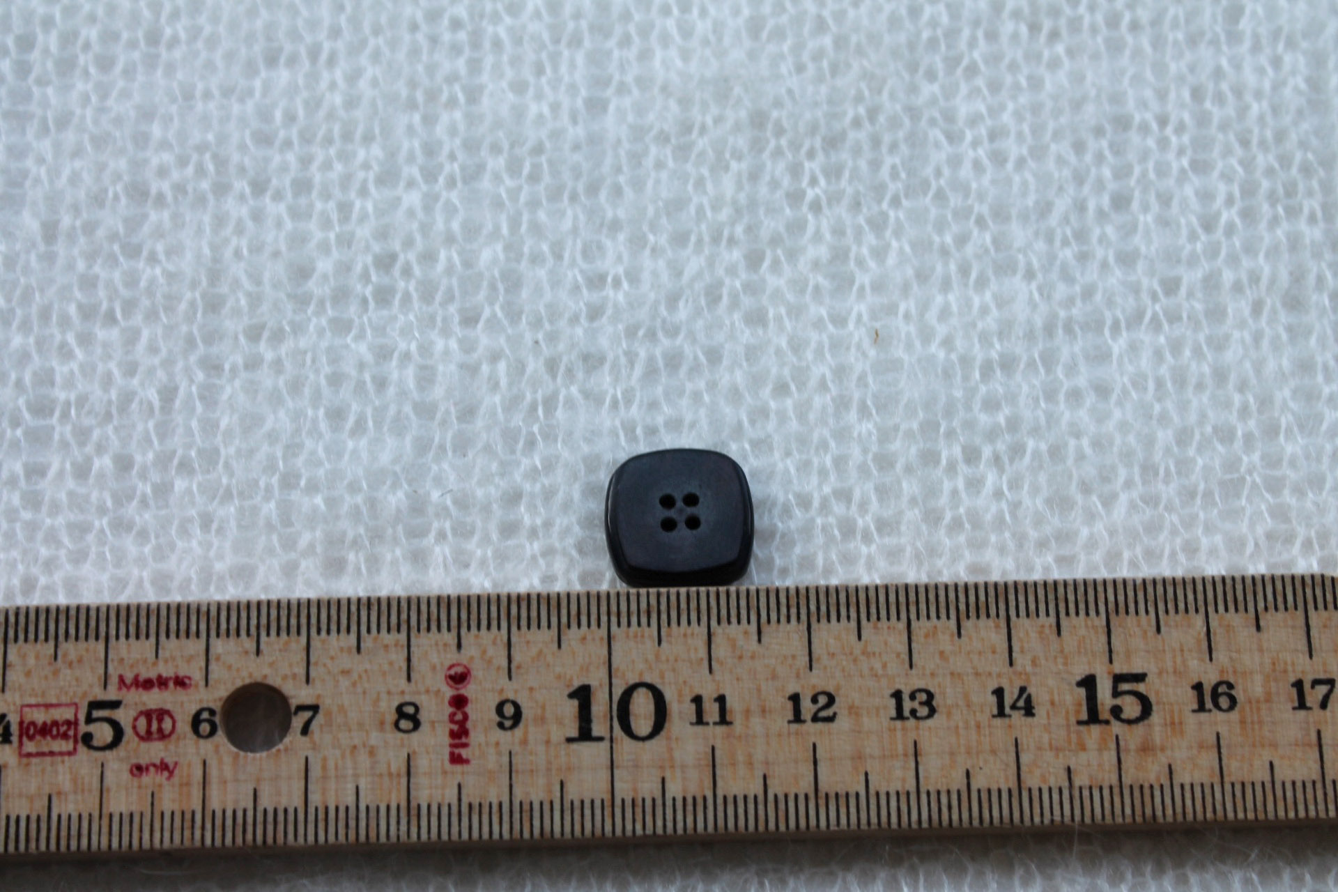 Square "Shell" Resin Inlay Button - Midnight - 1.5cm, image 3 of 4