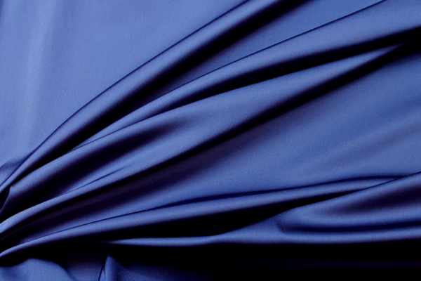 Stretch Duchesse Satin - Navy fabric, image 4 of 5