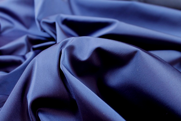 Stretch Duchesse Satin - Navy fabric, image 2 of 5