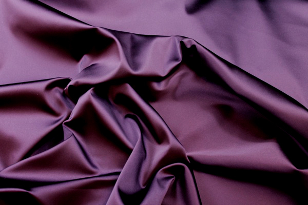 Stretch Duchesse Satin - Aubergine fabric, image 4 of 5