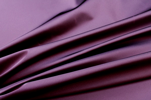 Stretch Duchesse Satin - Aubergine fabric, image 2 of 5