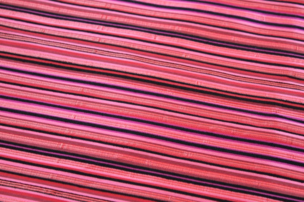 Striped Brocade - Red Pink & Black fabric, image 6 of 6