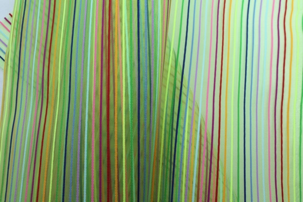 Rainbow Stripe Crin - Neon Green fabric, image 4 of 6