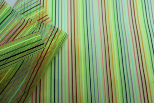 Rainbow Stripe Crin - Neon Green fabric, image 5 of 6