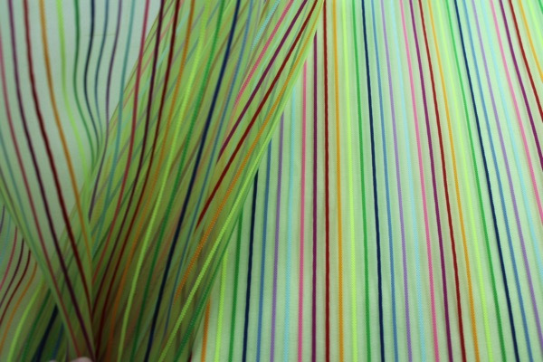 Rainbow Stripe Crin - Neon Green fabric, image 3 of 6