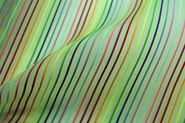 Rainbow Stripe Crin - Neon Green fabric, image 6 of 6