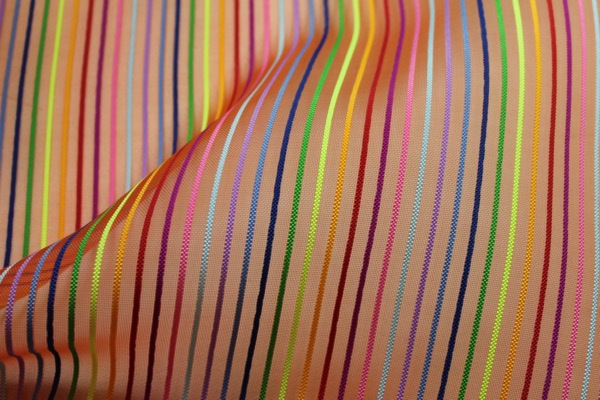 Rainbow Stripe Crin - Orange fabric, image 2 of 6