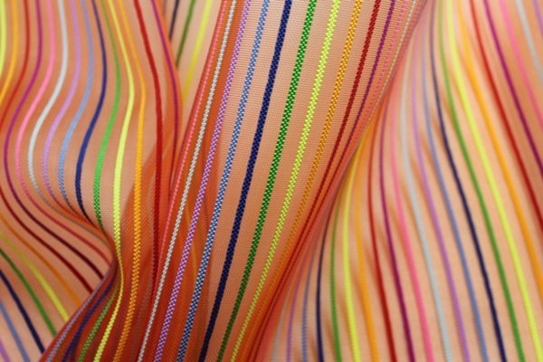 Rainbow Stripe Crin - Orange fabric, image 5 of 6