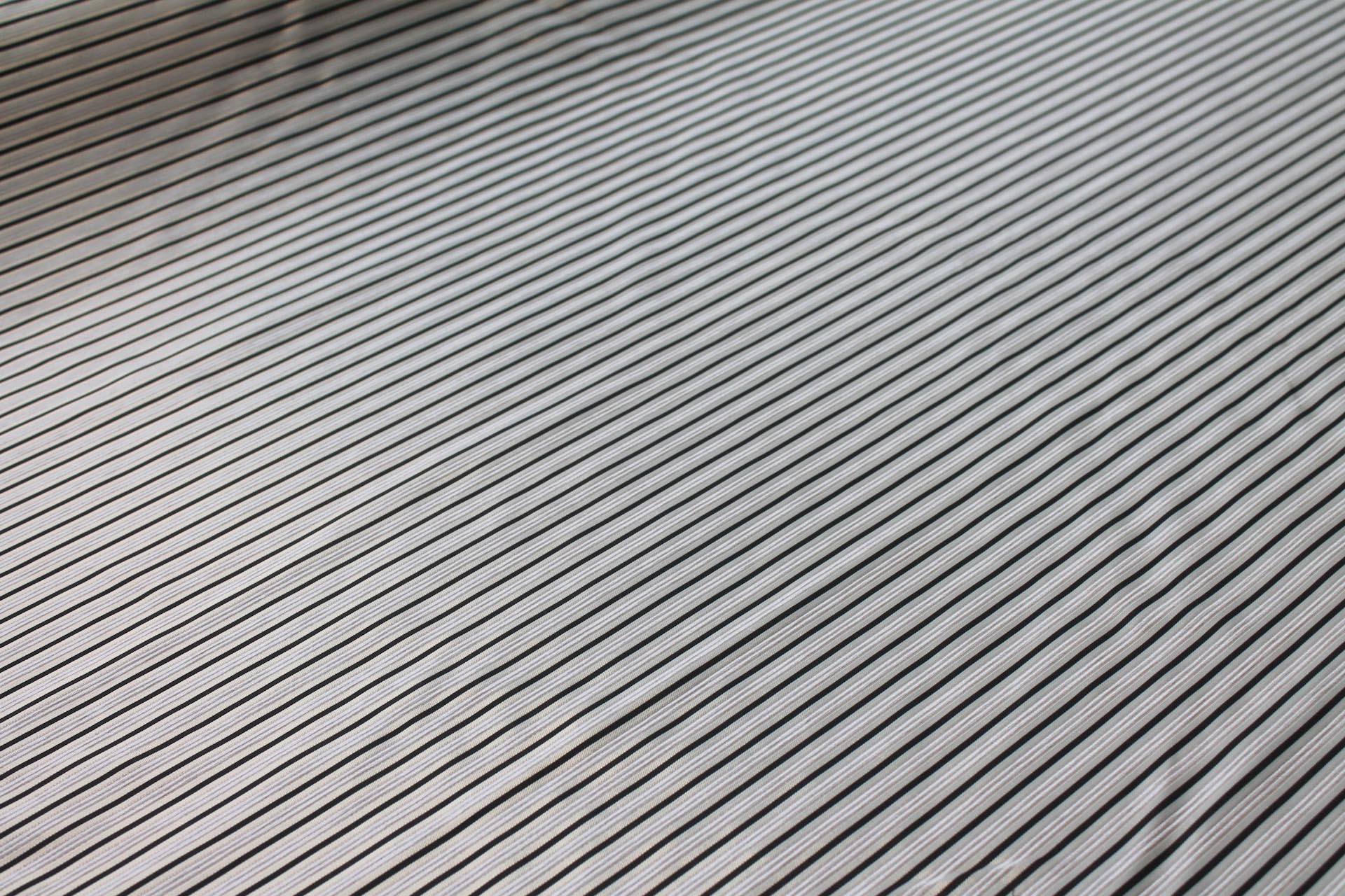Striped Brocade - White Grey & Black fabric, image 2 of 6