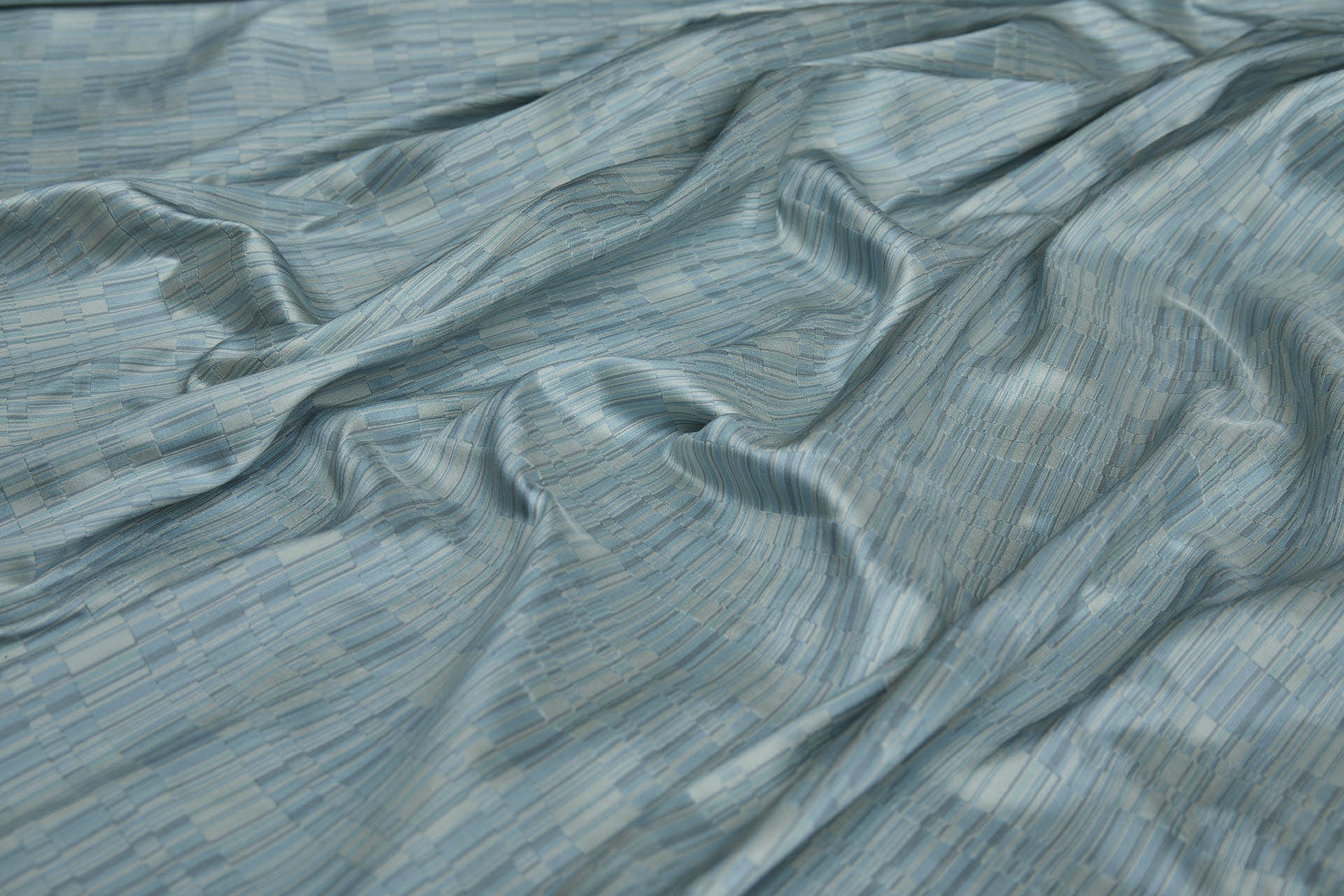 Reversible Stripe Brocade - Pale Grey, Mint and Pale Blue fabric, image 6 of 6