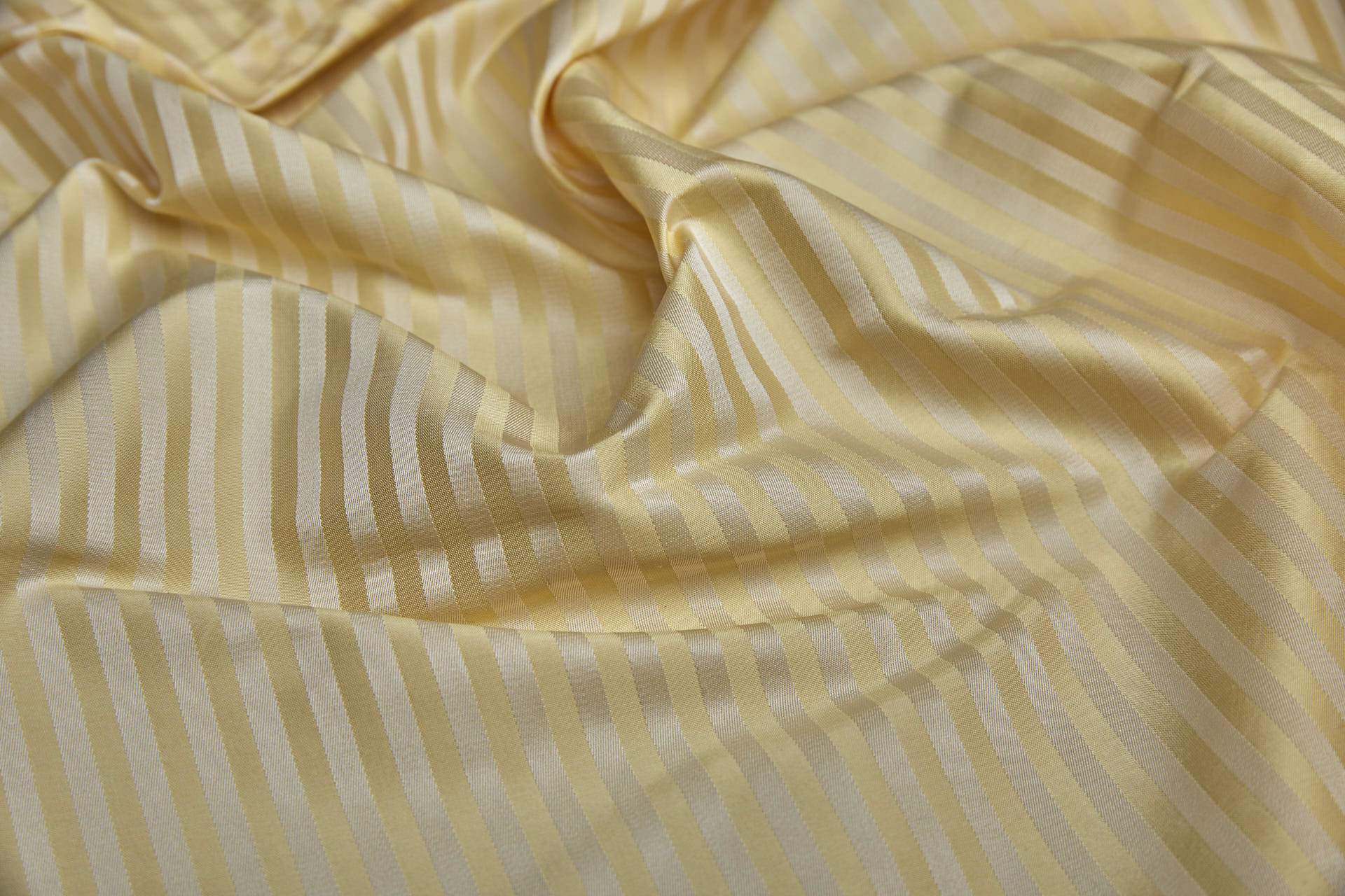 Woven Stripe Brocade - Creamy Yellow fabric, image 2 of 8