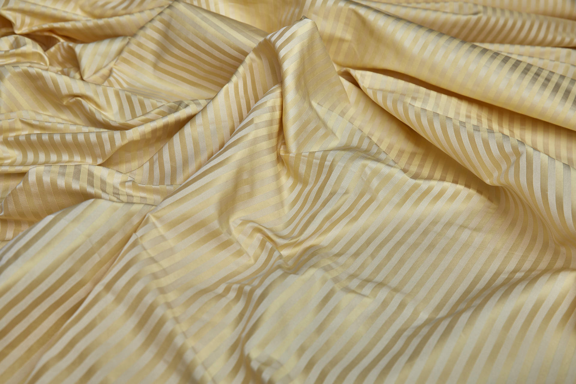 Woven Stripe Brocade - Creamy Yellow fabric, image 5 of 8