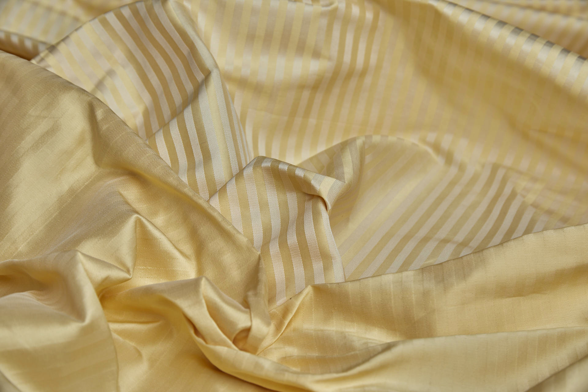 Woven Stripe Brocade - Creamy Yellow fabric, image 6 of 8