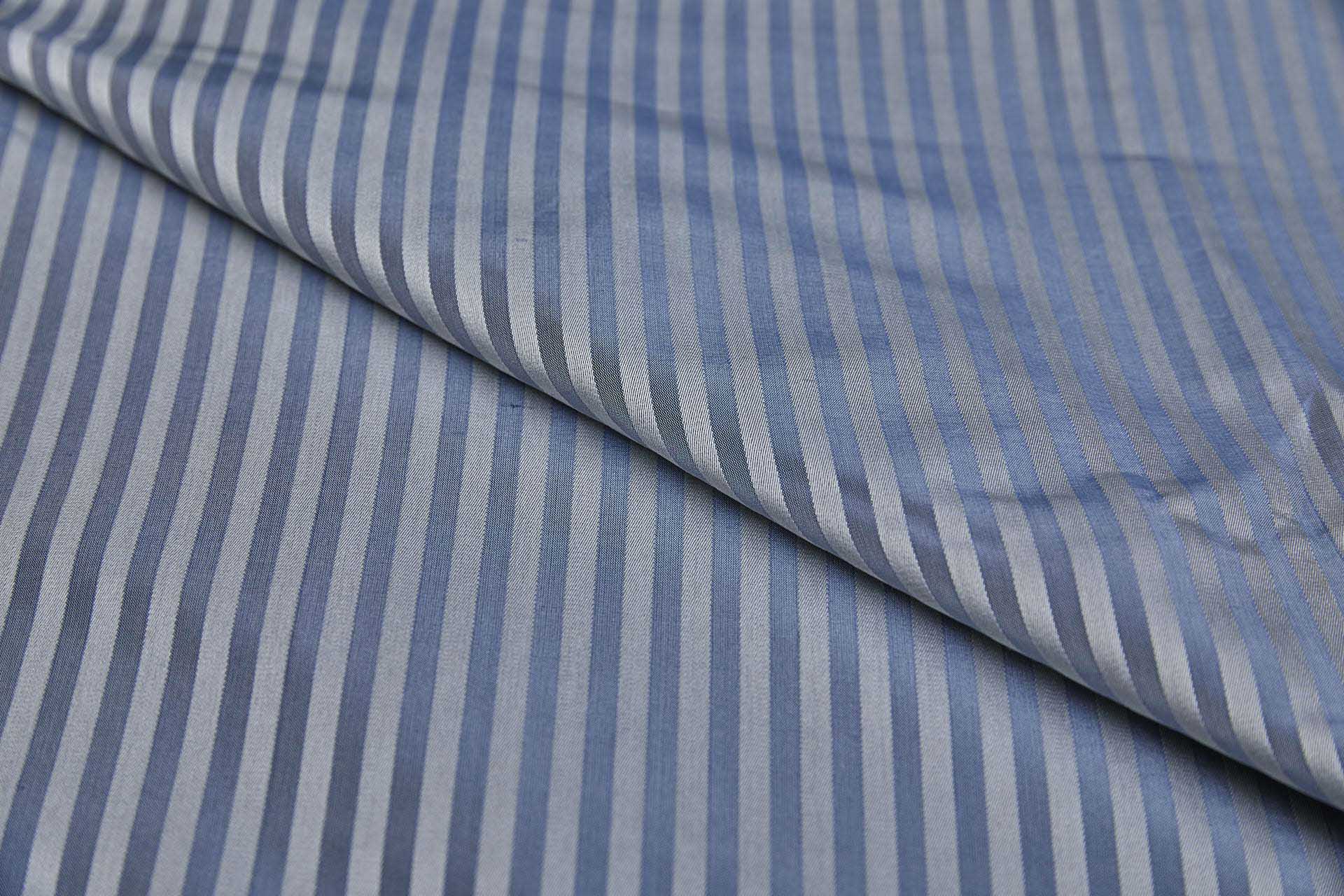 Woven Stripe Brocade - Light Blue fabric