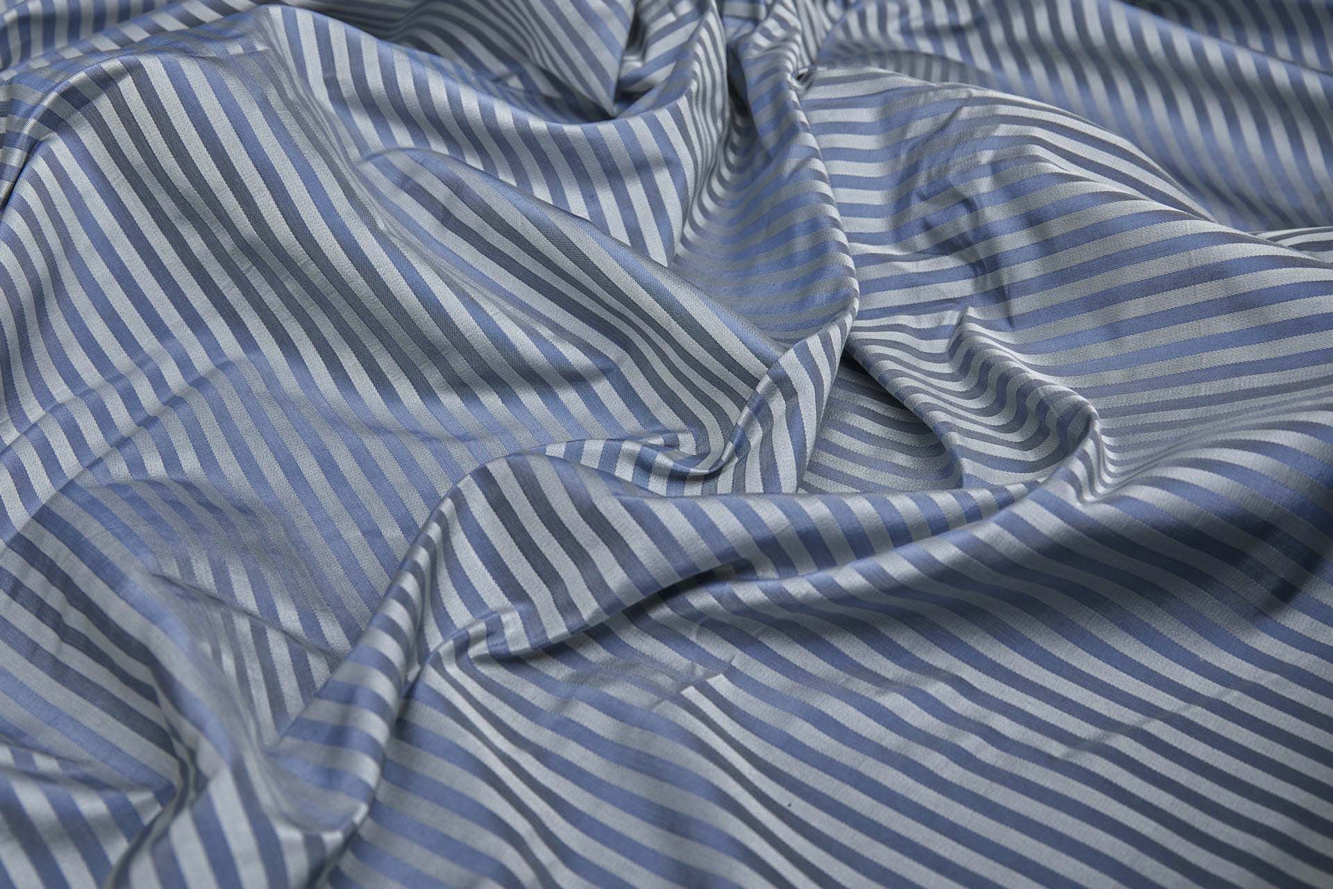 Woven Stripe Brocade - Light Blue fabric, image 5 of 7